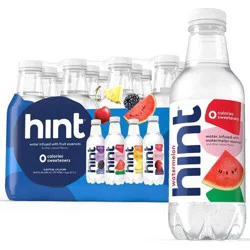 hint Blue Variety Pack Flavored Water Watermelon, Blackberry, Pineapple, Cherry - 12pk/16 fl oz Bottles