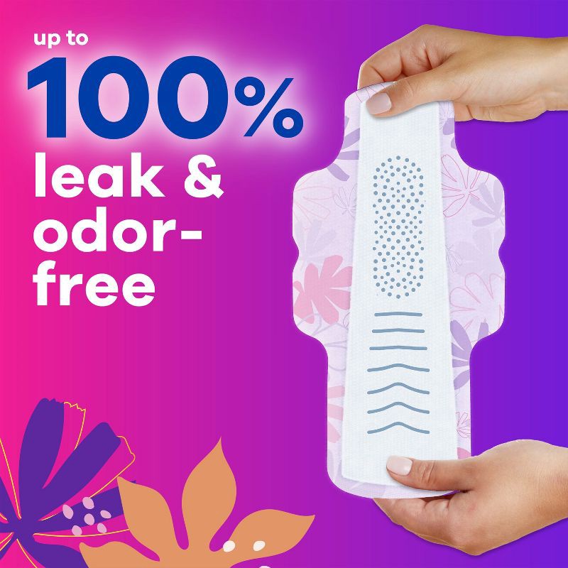 slide 4 of 12, Always Radiant Extra Heavy Flow Absorbency with Flex Foam Pads - Scented - Size 3 - 22ct, 3 x 22 ct