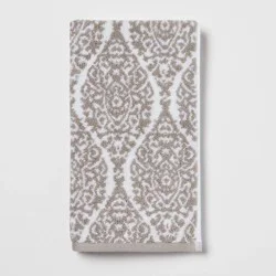 Performance Hand Towel Gray Ogee - Threshold