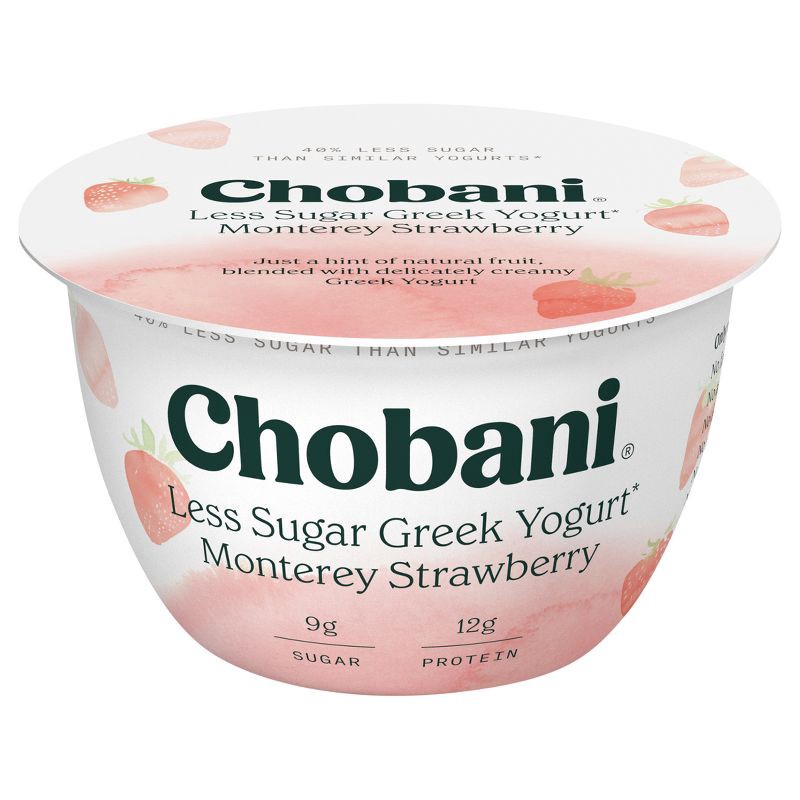 slide 1 of 9, Chobani Monterey Strawberry Low Fat Blended Greek Yogurt - 5.3oz, 5.3 oz