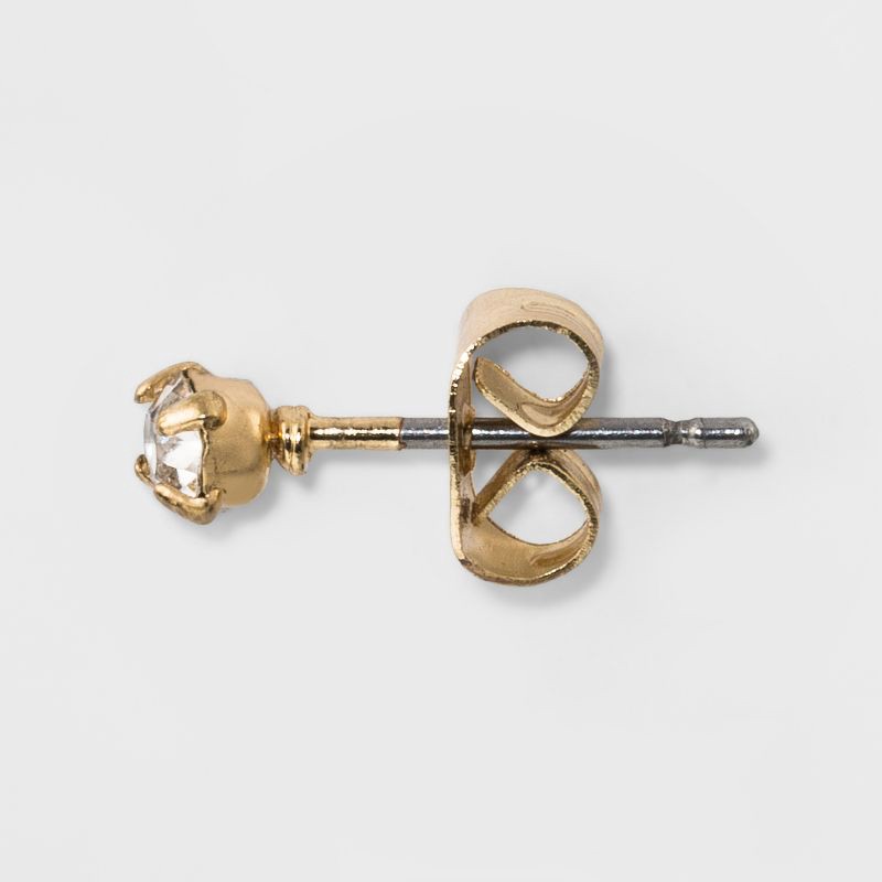 slide 2 of 2, Moon and Star Stud Earring Set 3ct - A New Day™ Gold: Nickel-Free Metal, Post Closure, 0.12oz, 0.03in Length, 3 ct, 0.12 oz