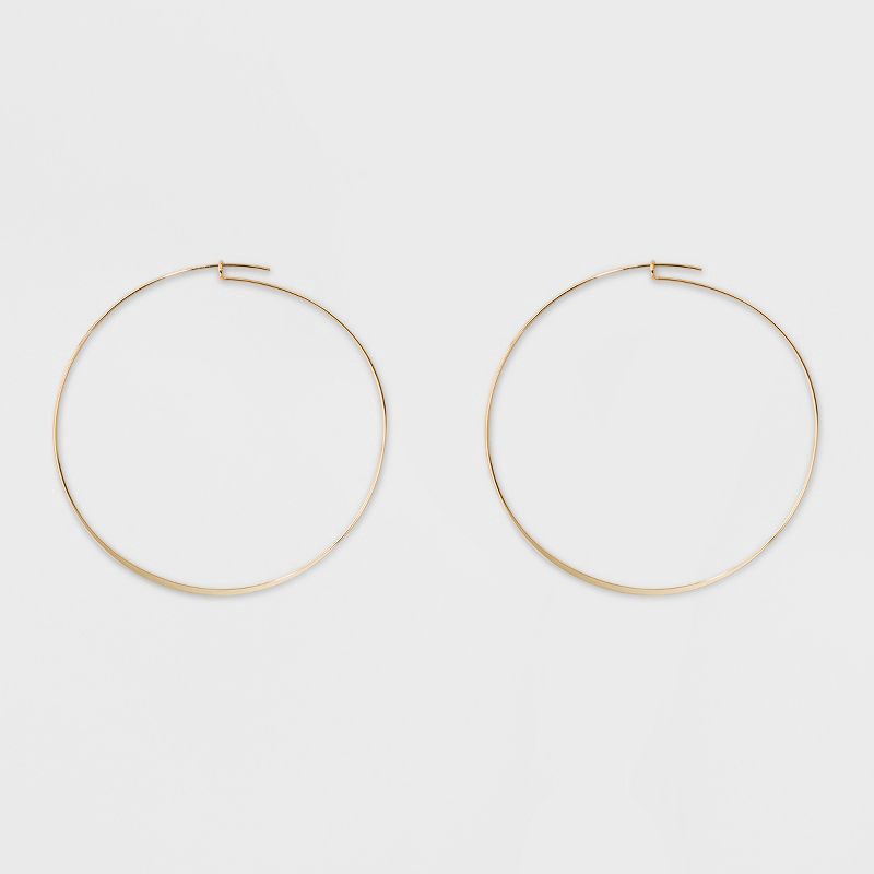slide 1 of 1, Large Hoop Earrings - A New Day™ Gold, 1 ct