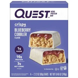 Quest Nutrition 18g Crispy Protein Bar - Blueberry Cobbler - 4ct