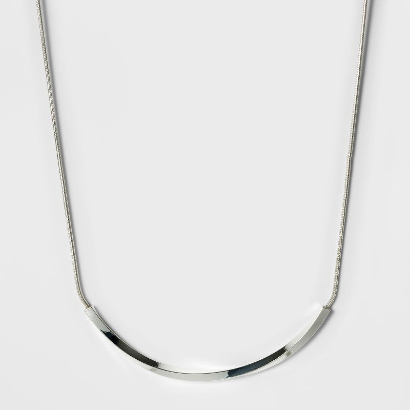 slide 1 of 7, Fashion Chain Necklace - A New Day™ Silver, 1 ct