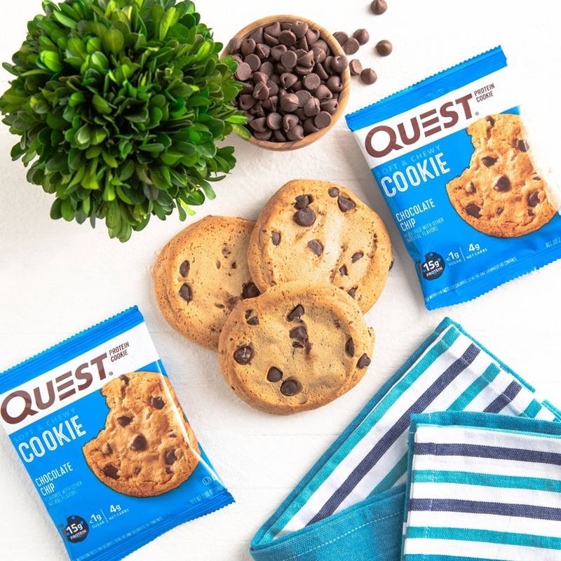 slide 6 of 7, Quest Nutrition 15g Protein Cookie - Chocolate Chip Cookie - 4ct (Product May Vary), 8.32 oz