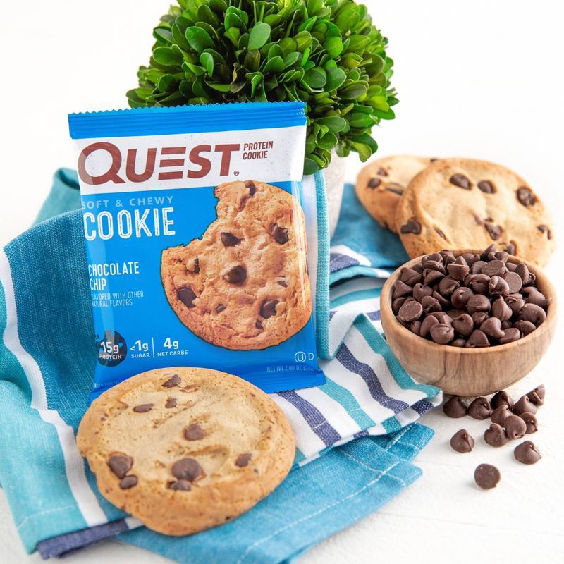 slide 7 of 7, Quest Nutrition 15g Protein Cookie - Chocolate Chip Cookie - 4ct, 15 gram, 4 ct