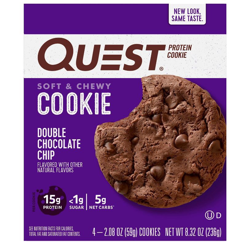 slide 2 of 7, Quest Nutrition Protein Cookie - Double Chocolate Chip - 4ct, 4 ct
