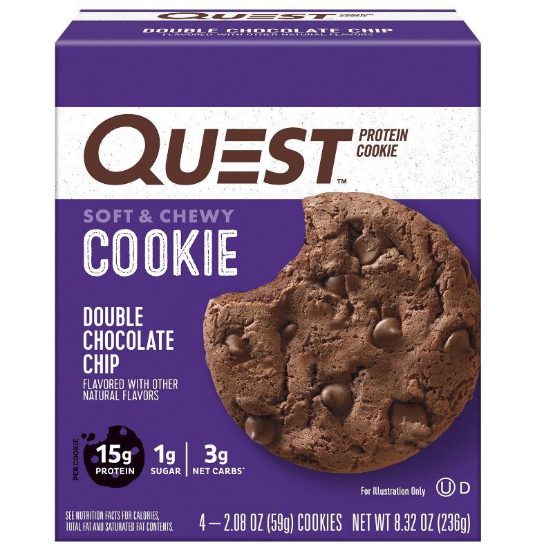 slide 1 of 7, Quest Nutrition Protein Cookie - Double Chocolate Chip - 4ct, 4 ct