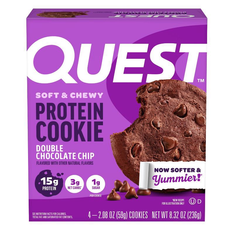 slide 1 of 9, Quest Nutrition Protein Cookie - Double Chocolate Chip - 4ct, 4 ct