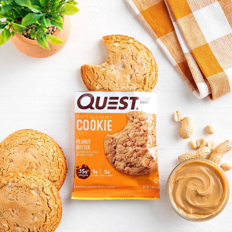 slide 4 of 7, Quest Nutrition Protein Cookie - Peanut Butter - 4ct (Product May Vary), 8.18 oz