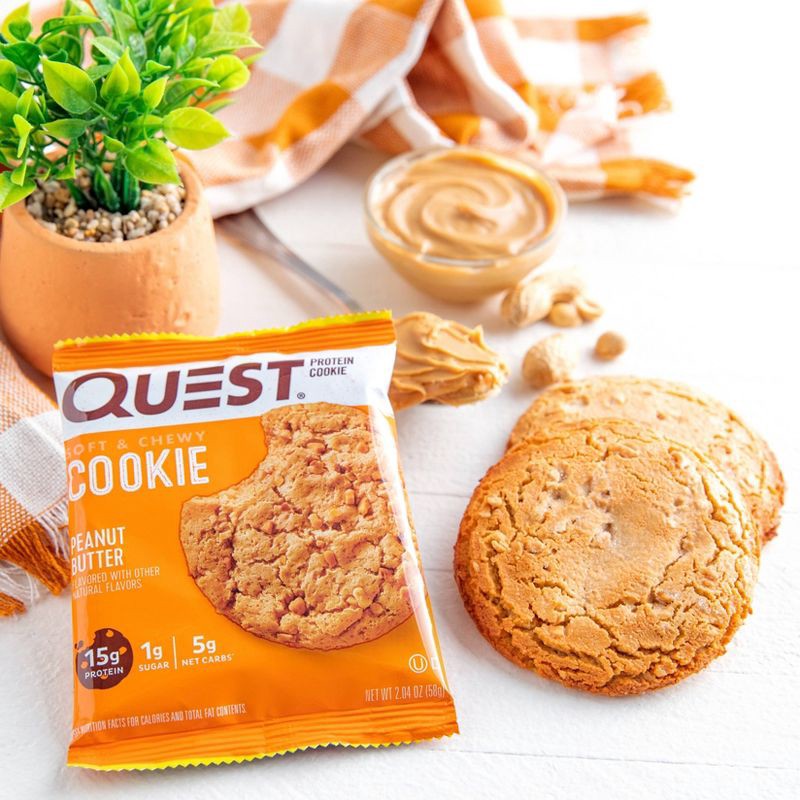slide 5 of 7, Quest Nutrition Protein Cookie - Peanut Butter - 4ct (Product May Vary), 8.18 oz