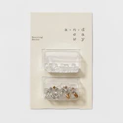 Multi Parts Rubber Disc Earring Back - A New Day™ Clear: Jewelry Accessories, Plastic, Aluminum, Rubber, 58 Pack