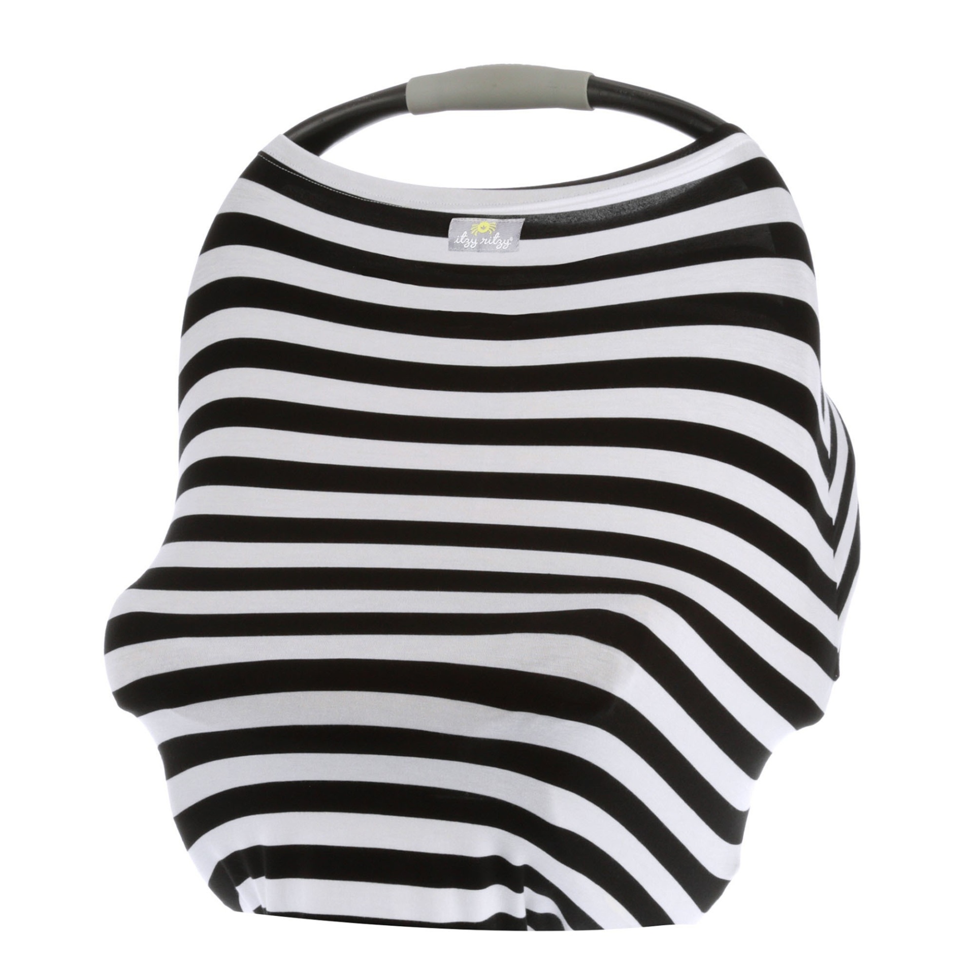 slide 1 of 3, Itzy Ritzy Mom Boss 4in1 Nursing Cover - Black/White Stripe, 1 ct