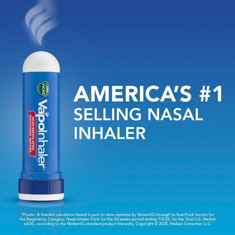 slide 5 of 8, Vicks VapoInhaler Non-Medicated Portable Nasal Inhaler - 2ct, 2 ct