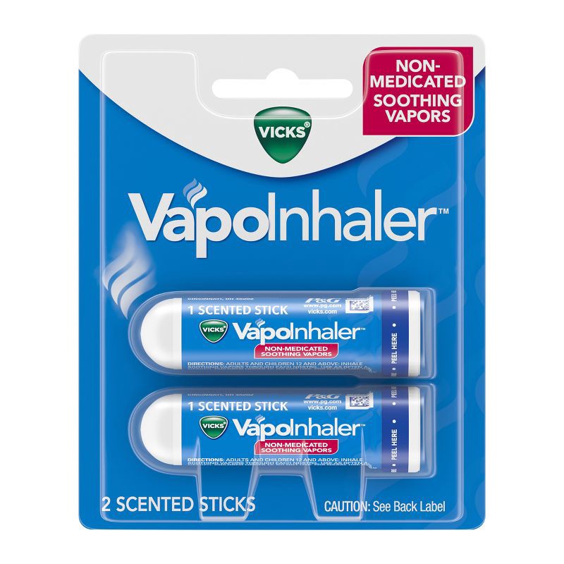 slide 8 of 8, Vicks VapoInhaler Non-Medicated Portable Nasal Inhaler - 2ct, 2 ct