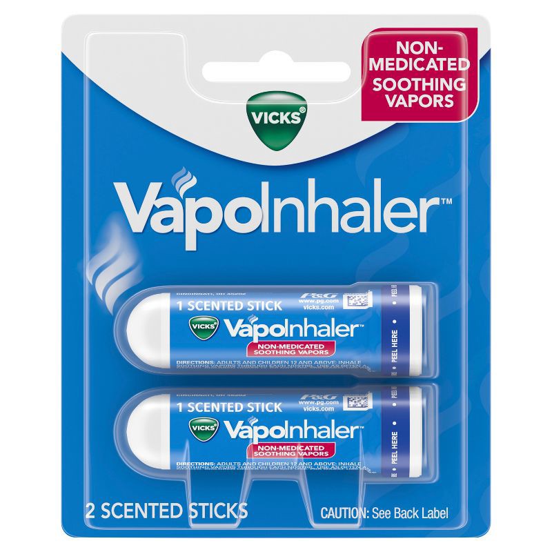 slide 1 of 7, Vicks VapoInhaler Non-Medicated Portable Nasal Inhaler - 2ct, 2 ct