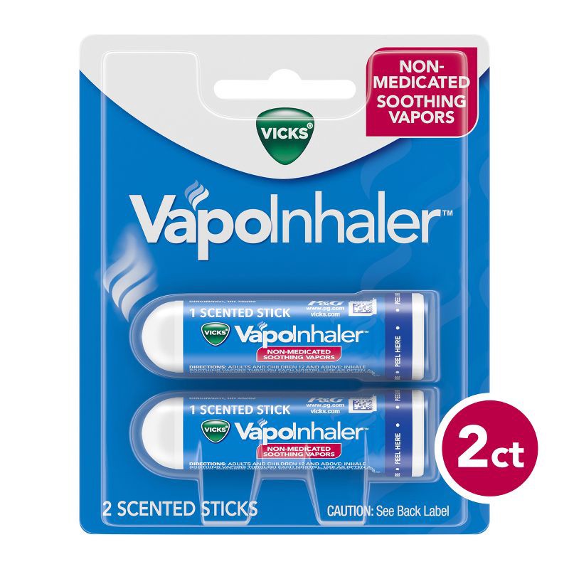 slide 1 of 7, Vicks VapoInhaler Non-Medicated Portable Nasal Inhaler - 2ct, 2 ct