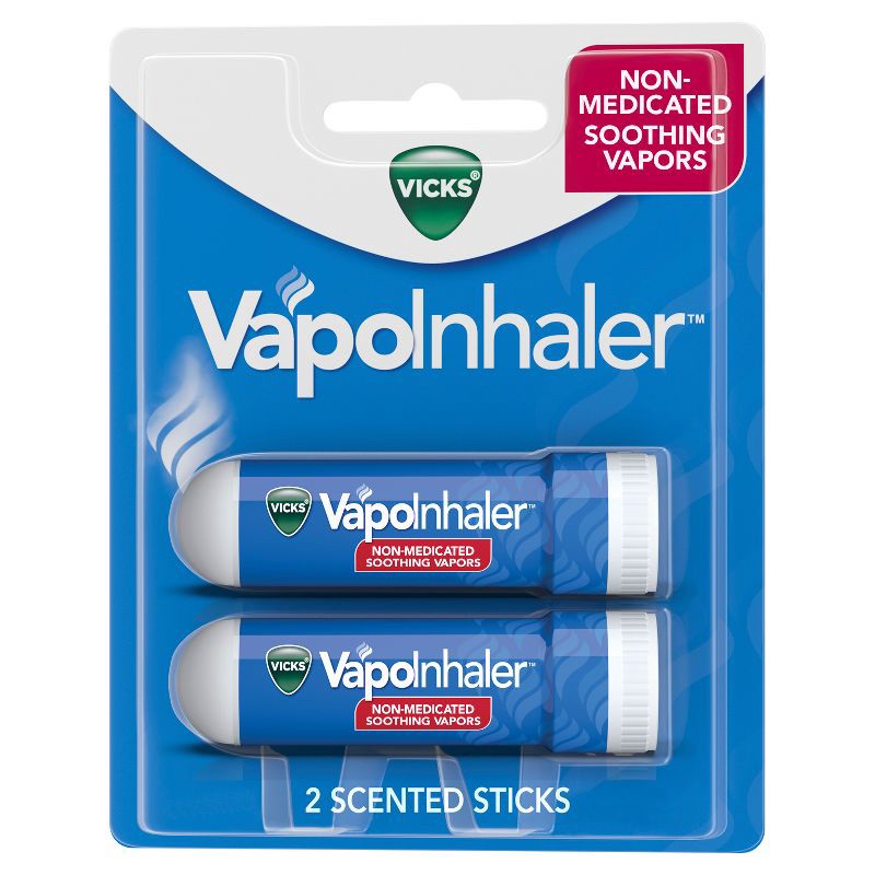 slide 1 of 8, Vicks VapoInhaler Non-Medicated Portable Nasal Inhaler - 2ct, 2 ct