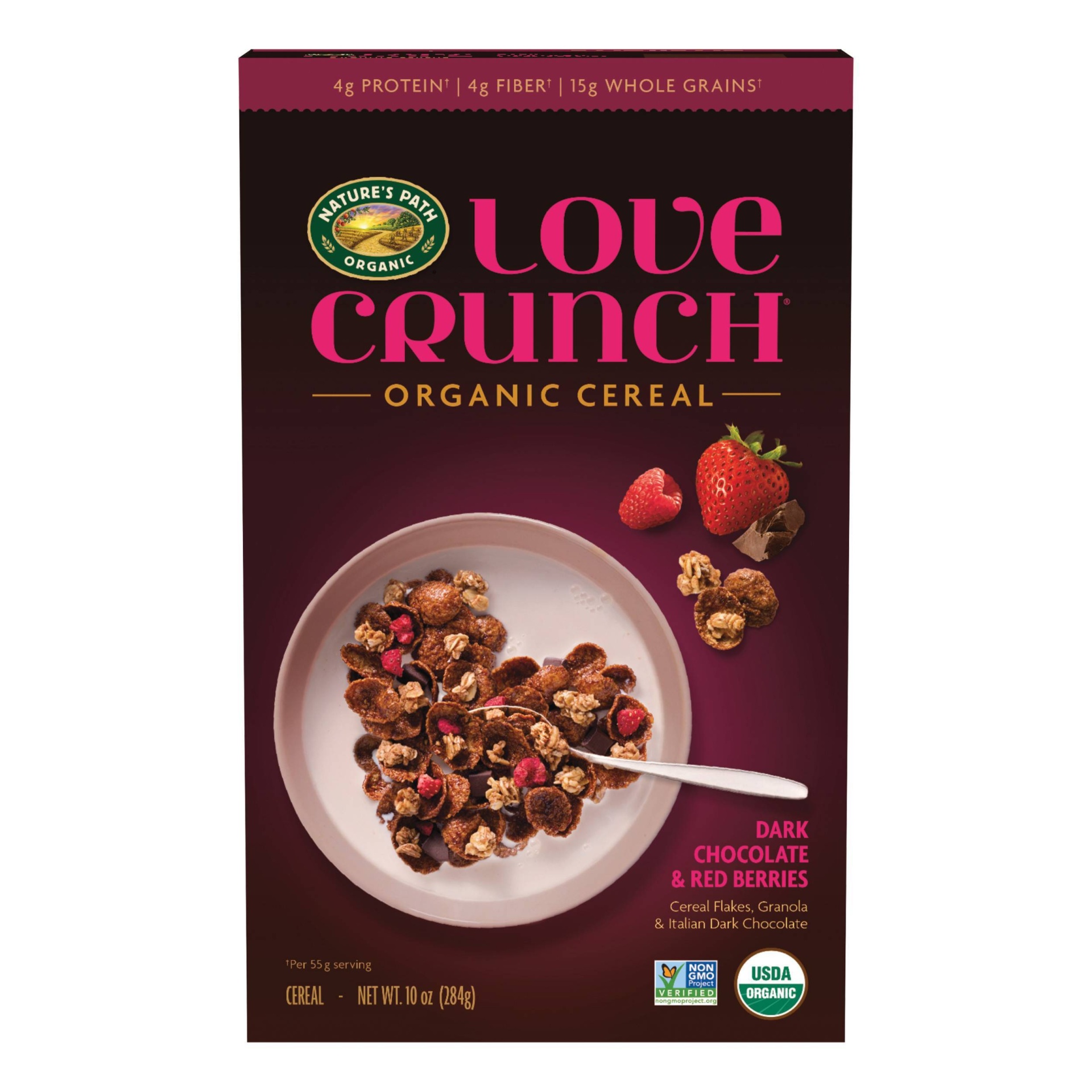 slide 1 of 7, Nature's Path Love Crunch Dark Chocolate & Red Berries Organic Breakfast Cereal, 10 oz