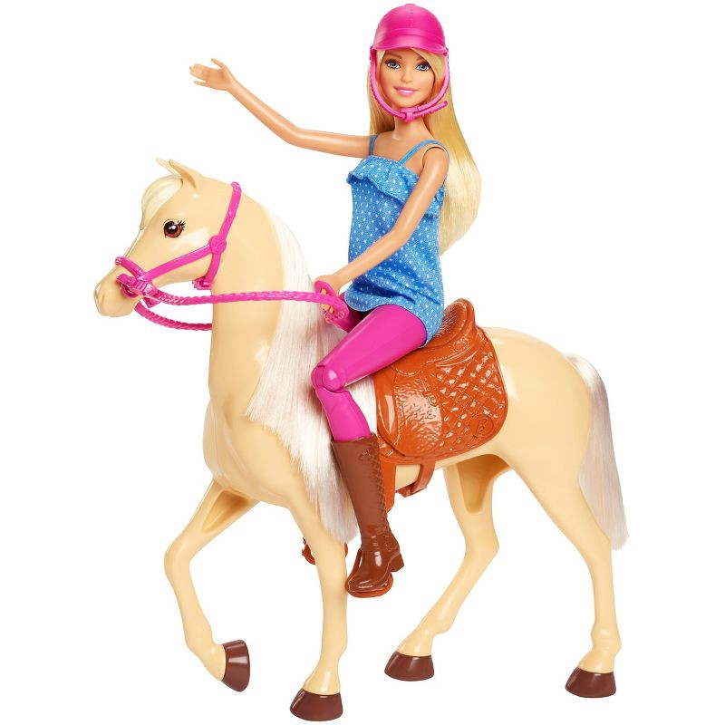 slide 3 of 8, Barbie Doll & Horse - Blonde, 1 ct