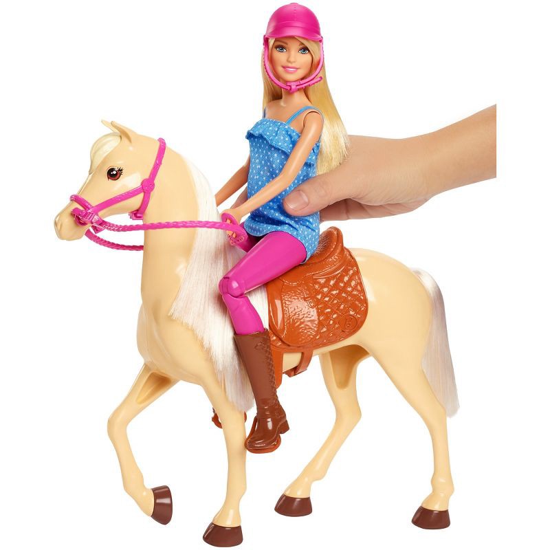 slide 4 of 8, Barbie Doll & Horse - Blonde, 1 ct