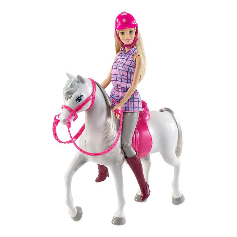 slide 6 of 8, Barbie Doll & Horse - Blonde, 1 ct