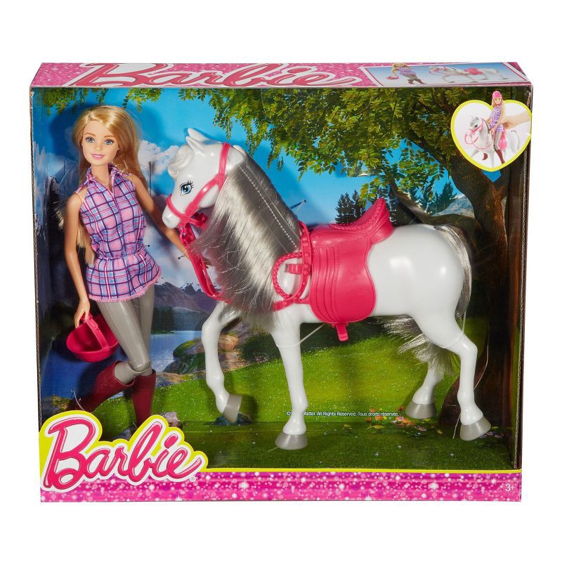 slide 8 of 8, Barbie Doll & Horse - Blonde, 1 ct