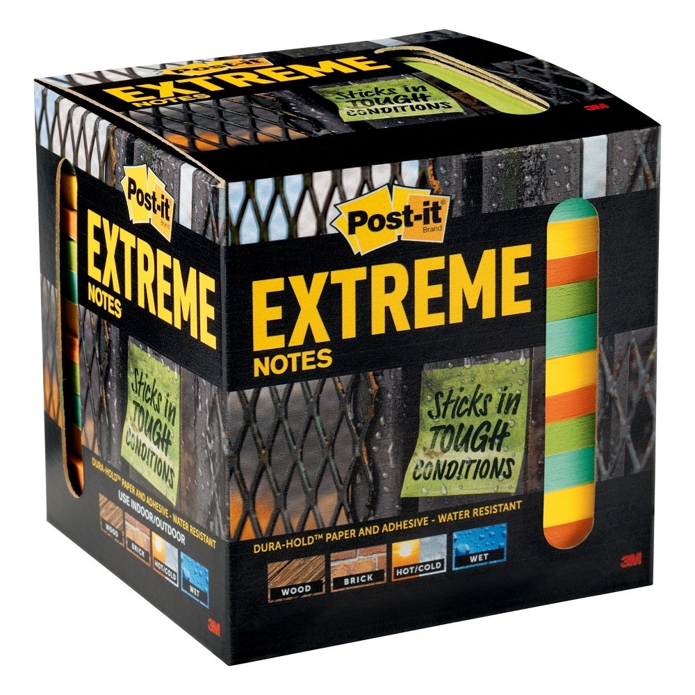 slide 3 of 8, Post-it Extreme Notes Mixed Pack - Green, Orange, Mint, Yellow, 1 ct