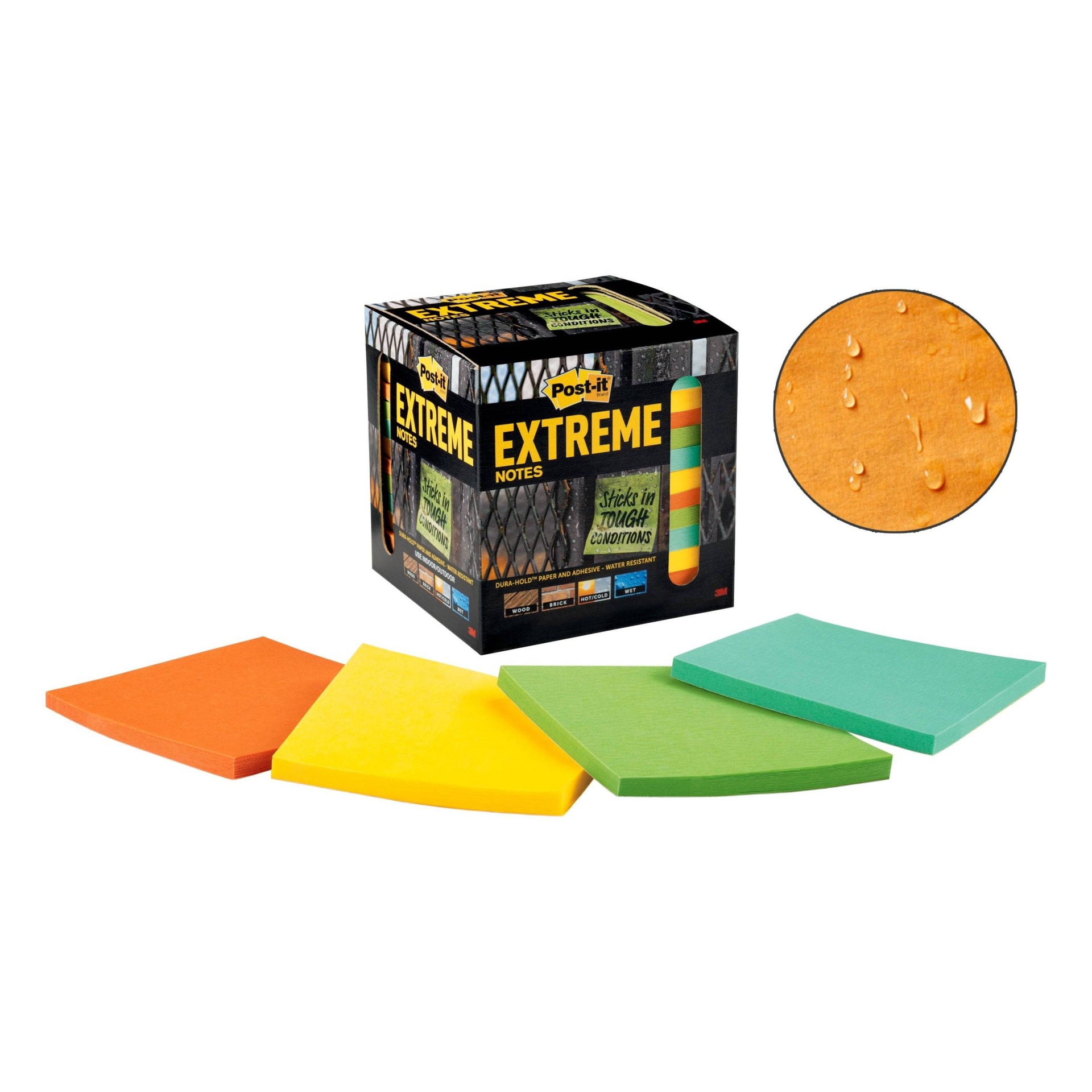 slide 1 of 8, Post-it Extreme Notes Mixed Pack - Green, Orange, Mint, Yellow, 1 ct