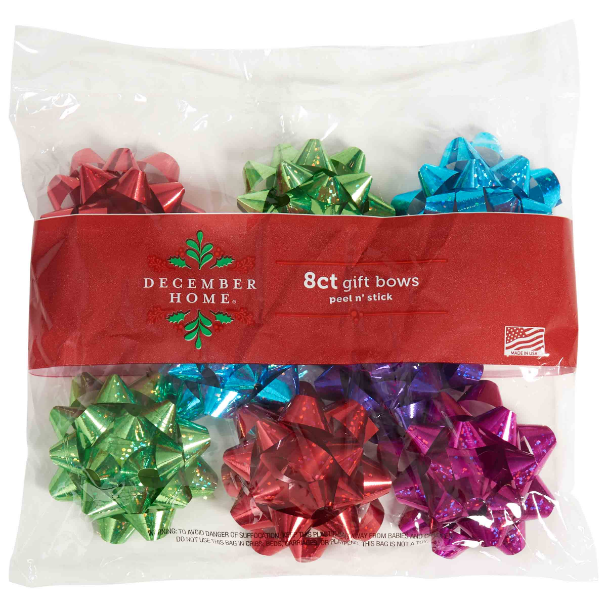 December Home Mini Gift Bows, Traditional 8 ct Shipt