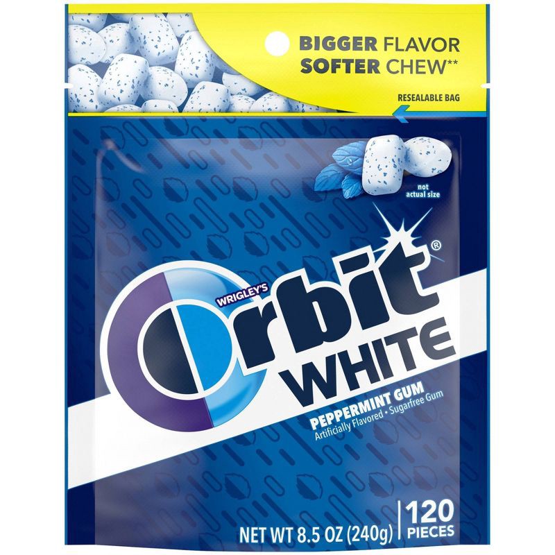 slide 2 of 9, Orbit White Peppermint Gum Bulk - 8.5oz/120ct, 8.5 oz, 120 ct