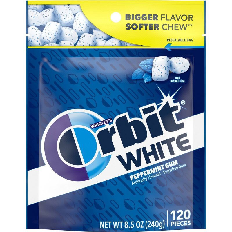 slide 1 of 7, Orbit White Peppermint Gum - 8.5oz/120ct, 8.5 oz, 120 ct
