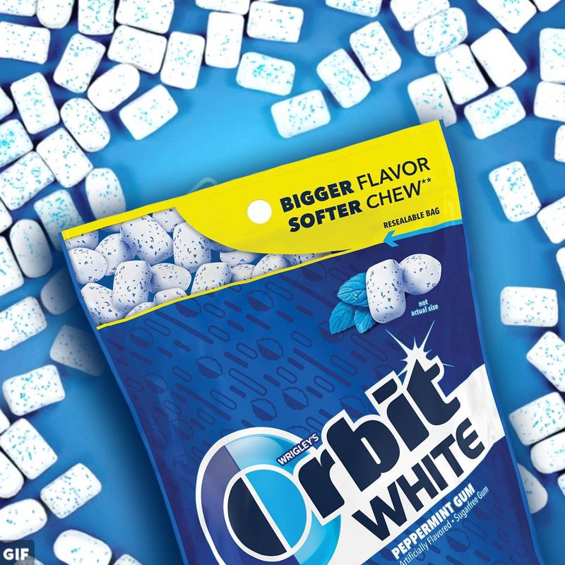 slide 5 of 9, Orbit White Peppermint Gum Bulk - 8.5oz/120ct, 8.5 oz, 120 ct