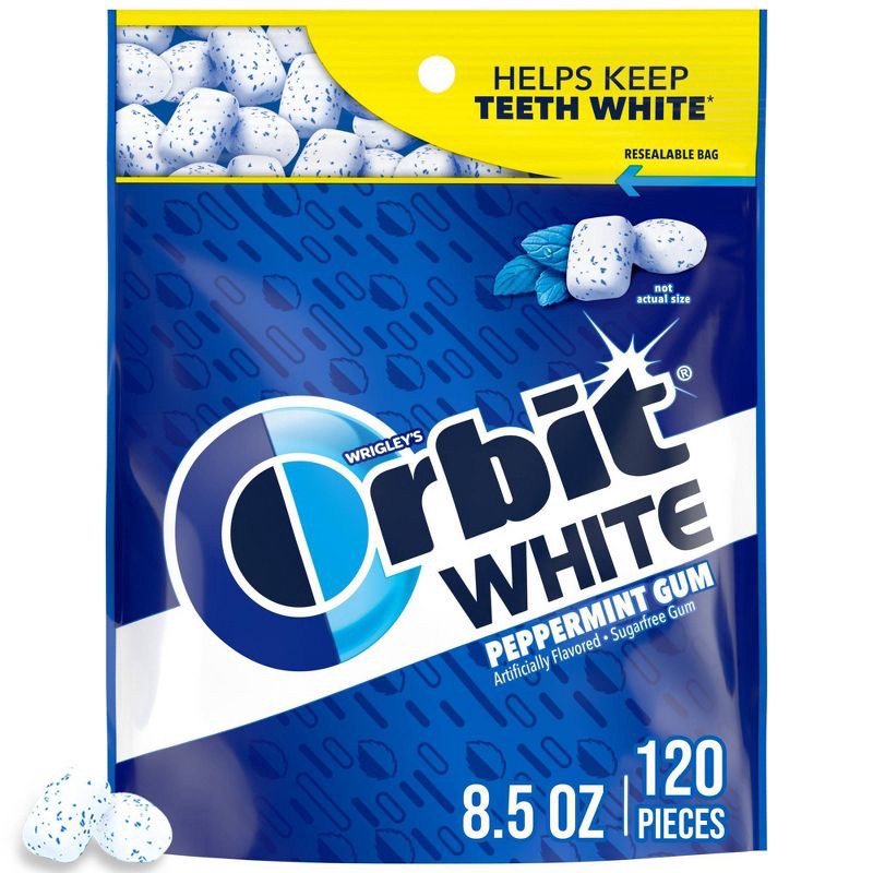 slide 1 of 9, Orbit White Peppermint Gum Bulk - 8.5oz/120ct, 8.5 oz, 120 ct