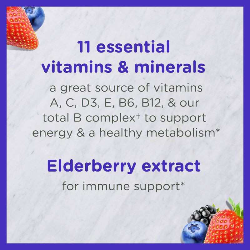 slide 4 of 9, Zarbee's Kid's Complete Multivitamin + Immune Support Gummies, 13 Essential Vitamins - Berry -70ct, 70 ct