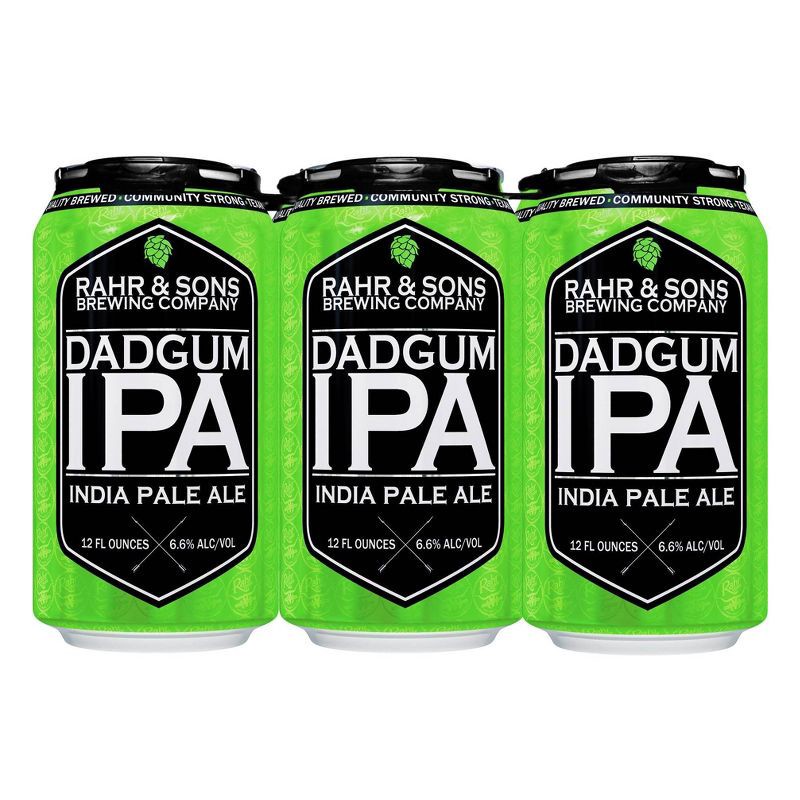 slide 1 of 3, Rahr & Sons Brewing Company Rahr & Sons Dadgum IPA Beer - 6pk/12 fl oz Cans, 6 ct; 12 fl oz