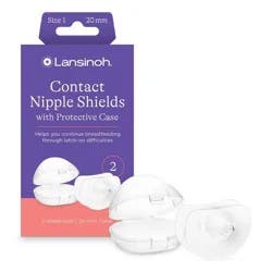 Lansinoh Contact Nipple Shields for Breastfeeding with Case - 2ct - 20mm