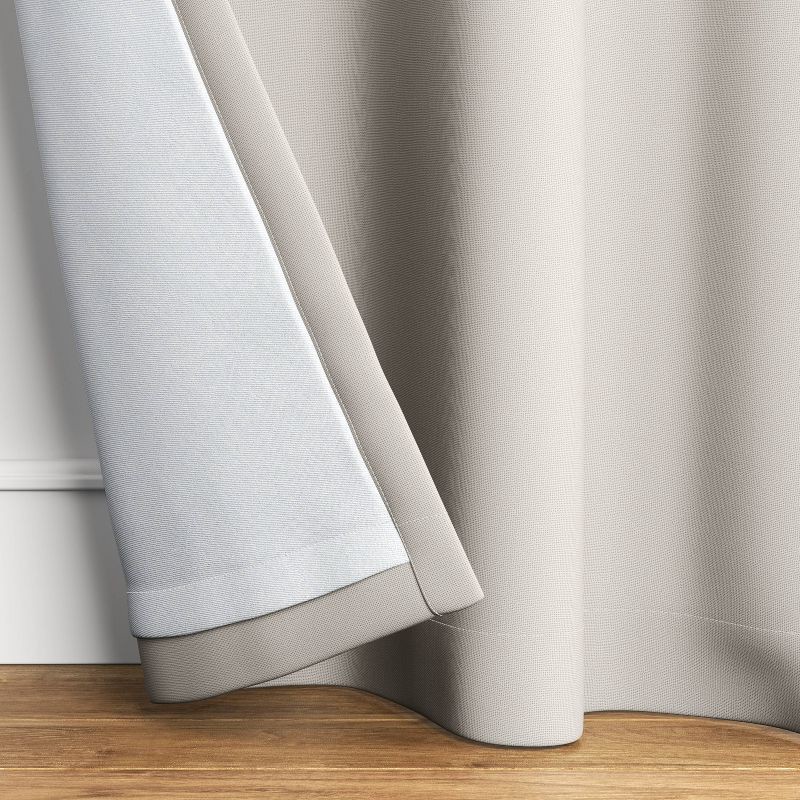 slide 3 of 4, 50"x84" Blackout Aruba Window Curtain Panel Gray - Threshold™: Recycled Polyester, Traditional Style, OEKO-TEX Certified, 1 ct