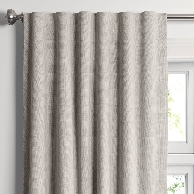 slide 1 of 4, 50"x84" Blackout Aruba Window Curtain Panel Gray - Threshold™: Recycled Polyester, Traditional Style, OEKO-TEX Certified, 1 ct