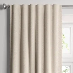 50"x84" Blackout Aruba Window Curtain Panel Brown - Threshold™: Recycled Polyester, Traditional Style, Solid Beige