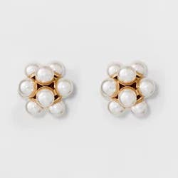 Simulated Pearl Stud Earrings - A New Day™ Gold: Nickel-Free, Post Closure, Zinc Material