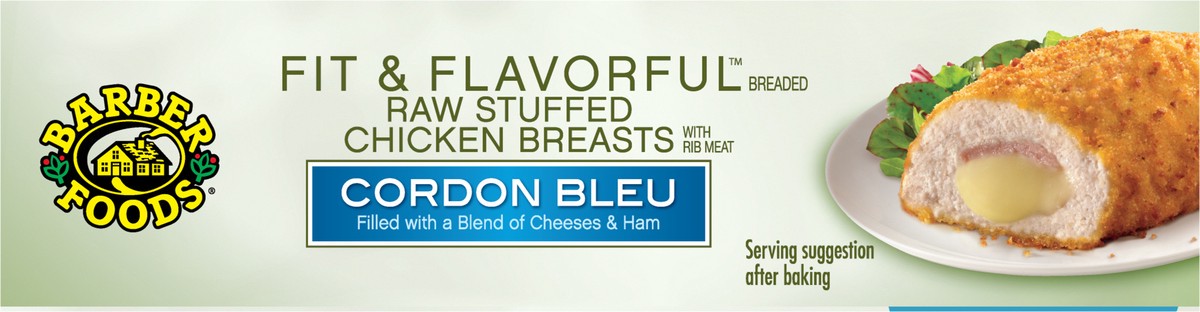 slide 11 of 11, Barber Foods Fit & Flavorful™ Stuffed Chicken Breasts Cordon Bleu, 2 Count, 226.80 g