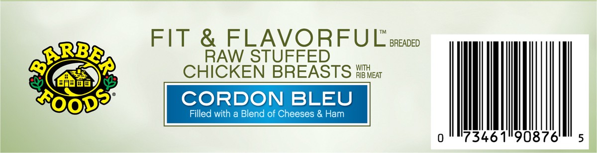 slide 6 of 11, Barber Foods Fit & Flavorful™ Stuffed Chicken Breasts Cordon Bleu, 2 Count, 226.80 g