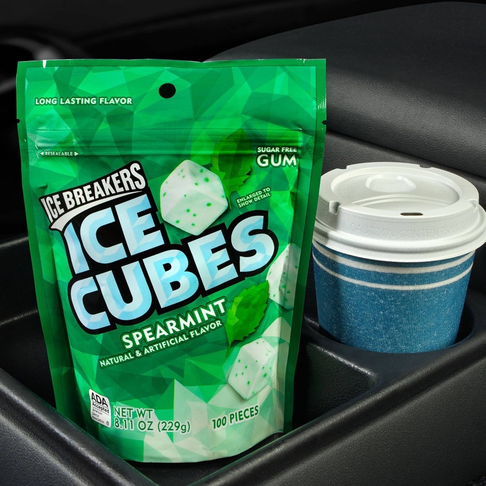 slide 5 of 6, Ice Breakers Ice Cubes Spearmint Gum, 8.11 oz, 100 ct