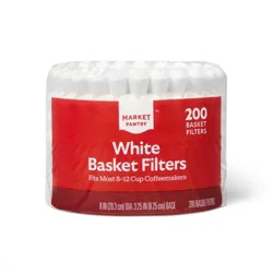 White Coffee Filters - 200ct - Market Pantry™