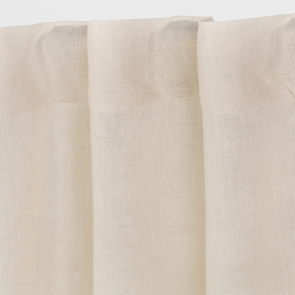 slide 2 of 2, 1pc 54"x15" Light Filtering Bonaire Window Valance Beige - Threshold, 1 ct