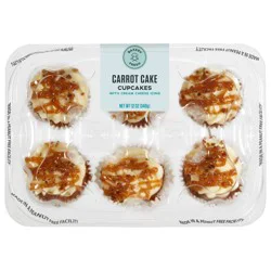 Bakery Fresh Carrot Cake Cupcakes with Cream Cheese Frosting
