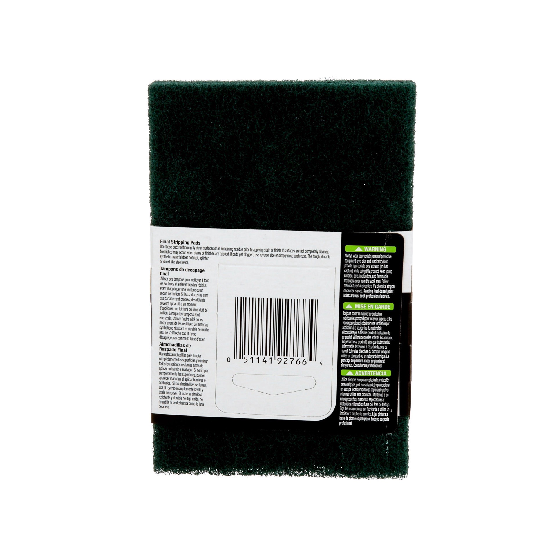 slide 3 of 6, 3M Fine Synthetic Steel Wool - 6 Pack - Black, 2 in x 4 in