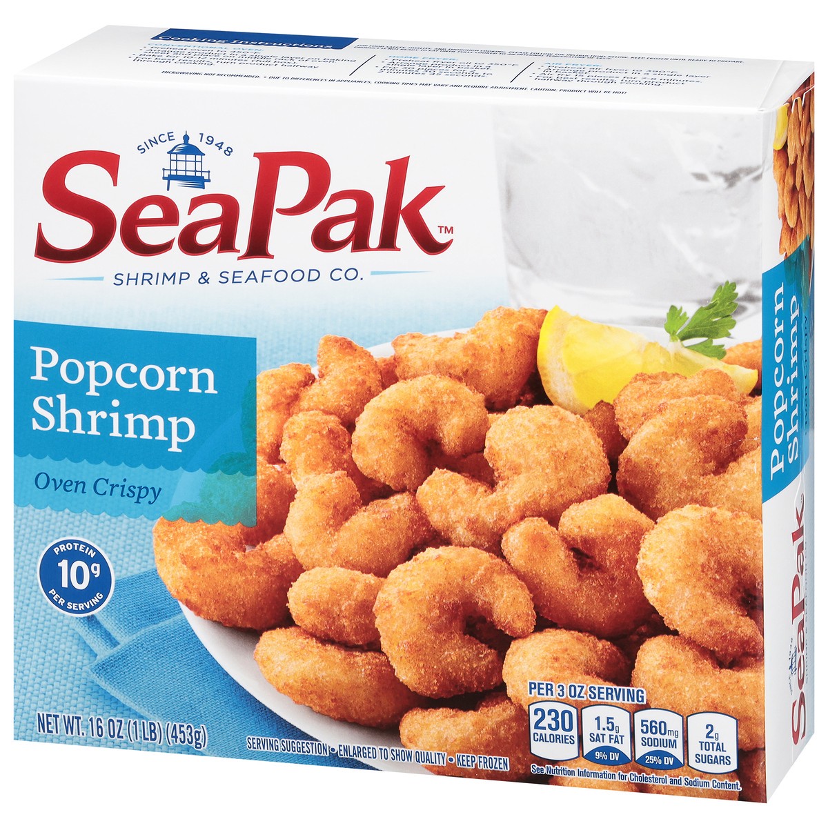 slide 10 of 13, SeaPak Popcorn Oven Crispy Shrimp 16 oz, 16 oz