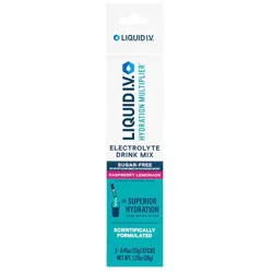 Liquid I.V. Hydration Multiplie Sugar-Free Raspberry Lemonade Electrolyte Drink Mix 3 - 0.45 oz Sticks
